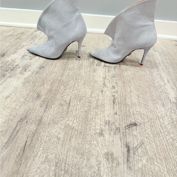 Beautiisole Chic Women's PowderBlue Heeled Boots, NEW - Picture 8 of 11